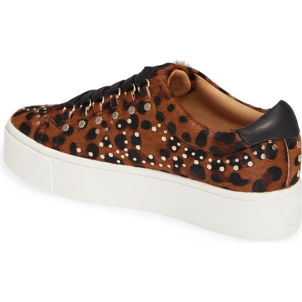 JOIE Handan Leopard Hair Leather Platform Sneakers - Picture 6 of 7